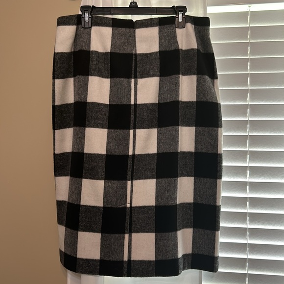 Christopher and banks pencil buffalo plaid midi skirt brand new with tags - Picture 2 of 3